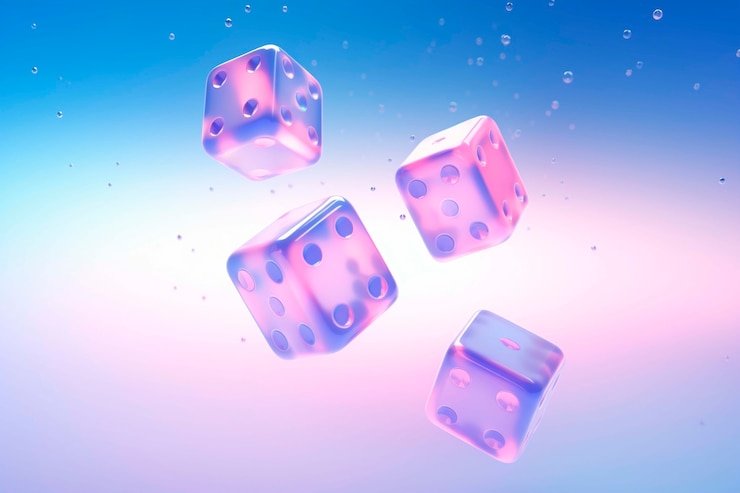 Permainan Teen Patti dengan tiga kartu di meja dealer